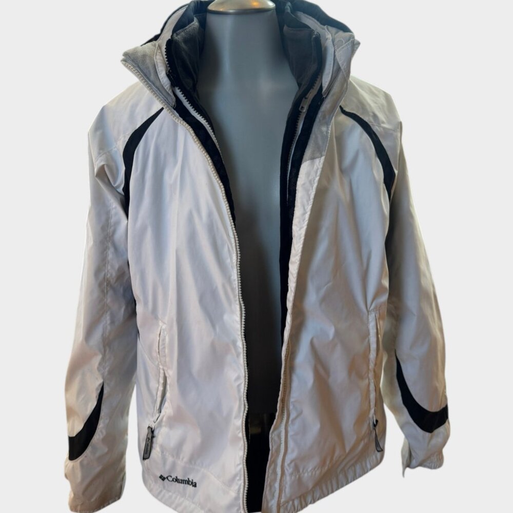 Columbia Women’s Medium White Interchange 3-in-1 Jacket Fleece Lined